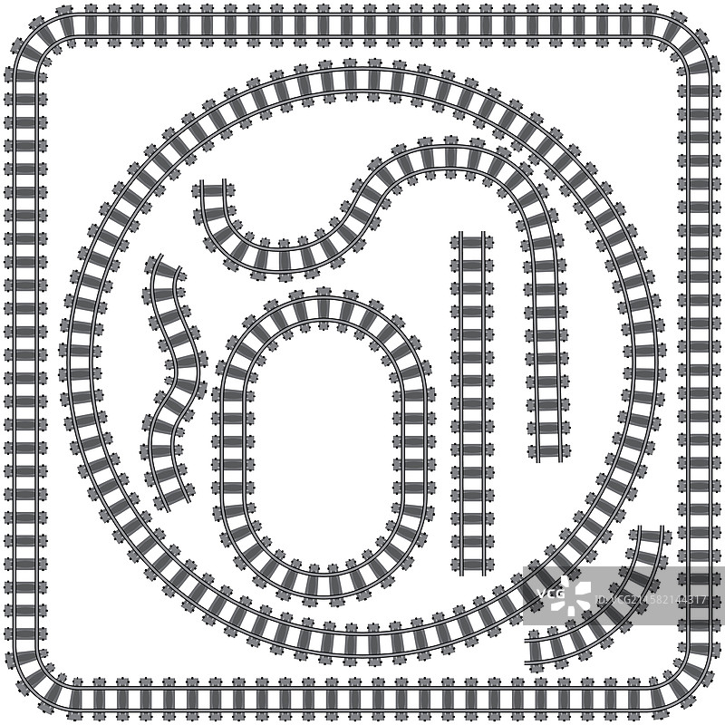 铁路轨道的轨道图案图片素材