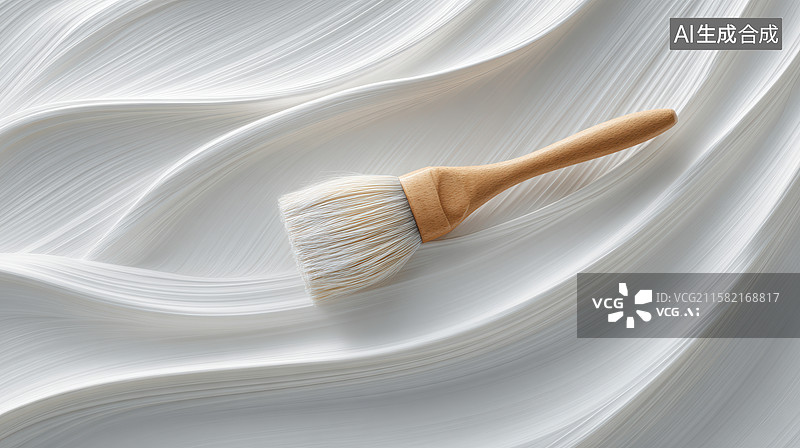 【AI数字艺术】白色背景上的画笔图片素材