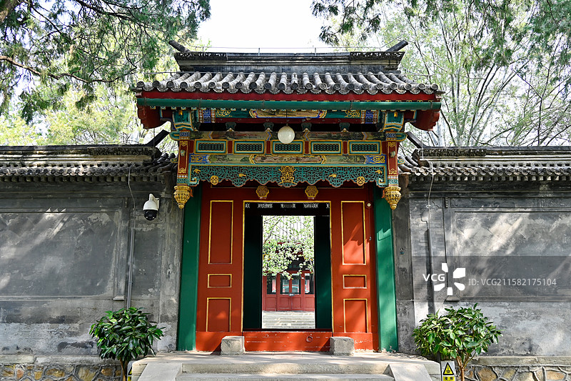 郭沫若纪念馆 传统四合院垂花门图片素材