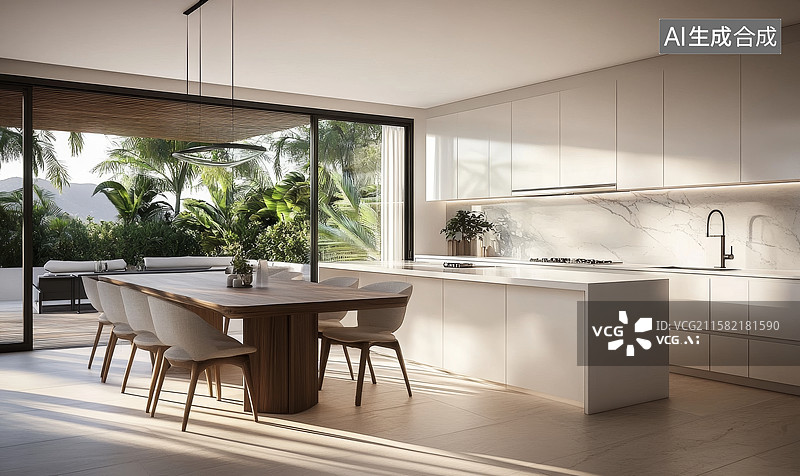 【AI数字艺术】现代厨房图片素材