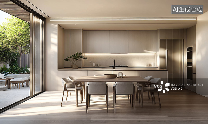 【AI数字艺术】现代厨房图片素材