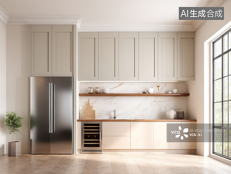 【AI数字艺术】现代简约厨房设计图片素材