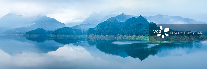 山水画卷图片素材