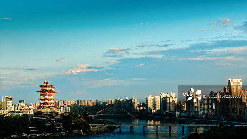 绵阳市涪江河畔图片素材