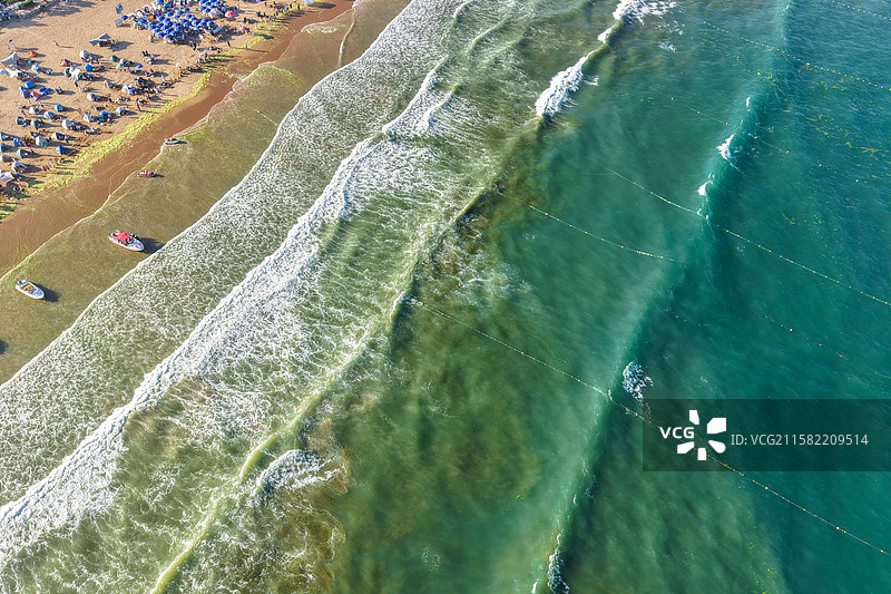 盛夏的青岛金沙滩图片素材