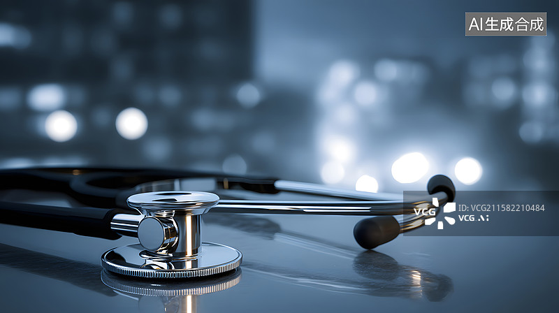 【AI数字艺术】医疗环境中的听诊器图片素材