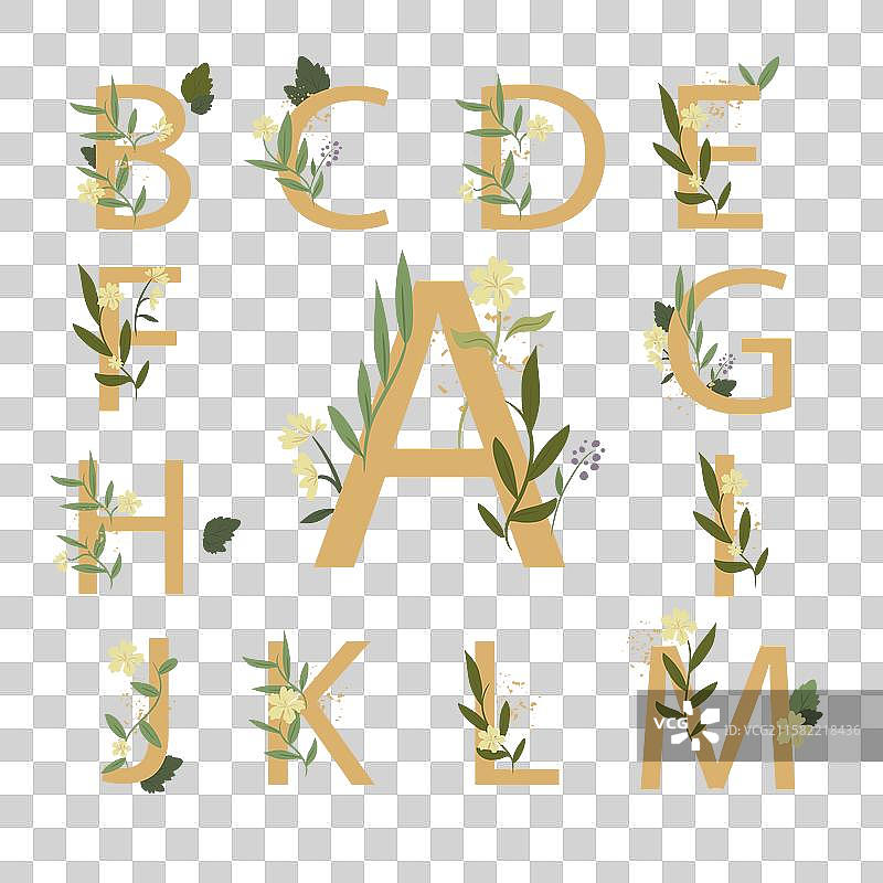 平面婚礼字母设计合集图片素材