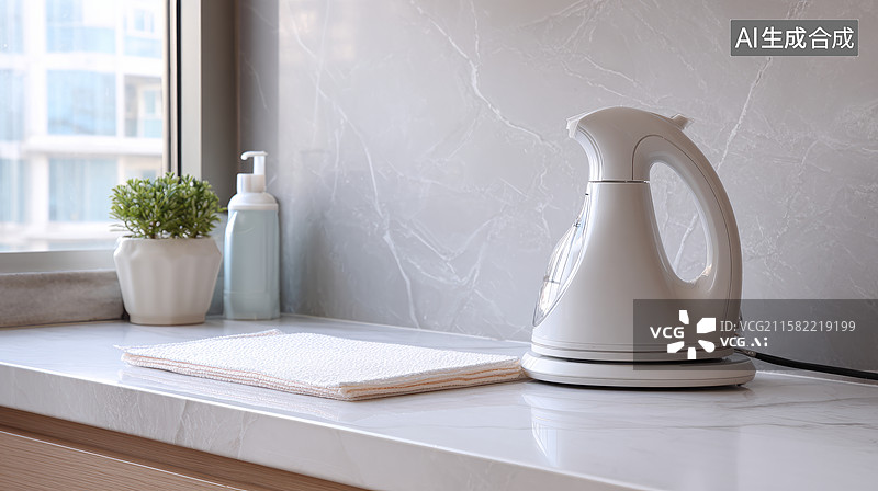【AI数字艺术】喷雾瓶厨房场景清洁剂广告模板图片素材