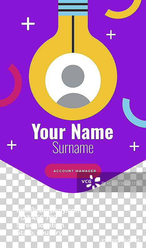 扁平设计的简约国际学校身份证图片素材