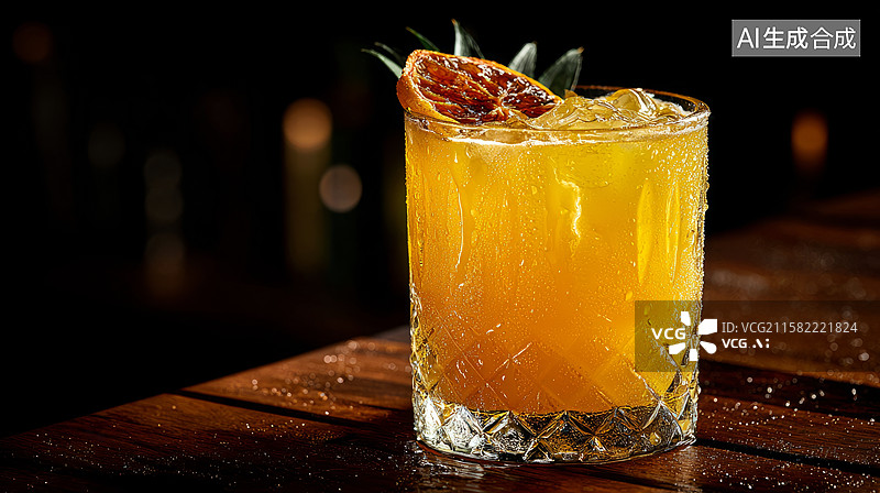 【AI数字艺术】新鲜的自制柠檬水杯图片素材