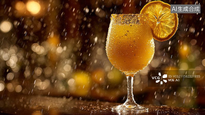 【AI数字艺术】新鲜的自制柠檬水杯图片素材