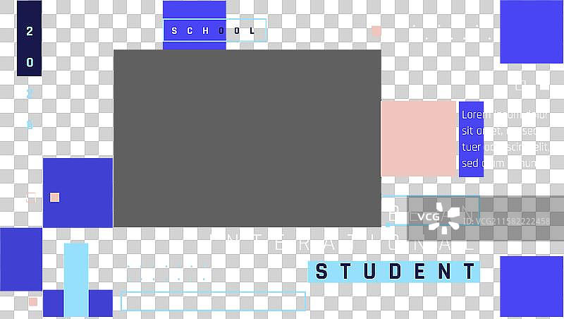 扁平设计国际学校YouTube缩略图图片素材