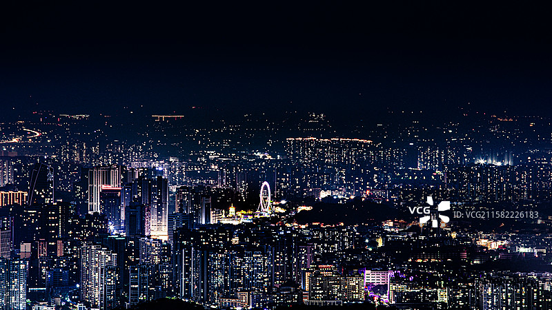 “大尖山中山夜景”图片素材