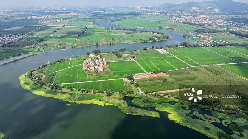 江苏省徐州市贾汪区塔山镇排洪沟风光图片素材