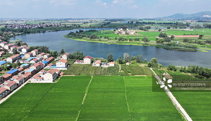 江苏省徐州市贾汪区塔山镇排洪沟风光图片素材