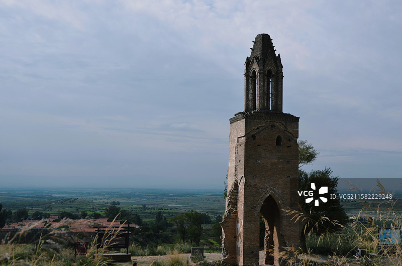 山西大同左云县的八台子教堂遗址图片素材