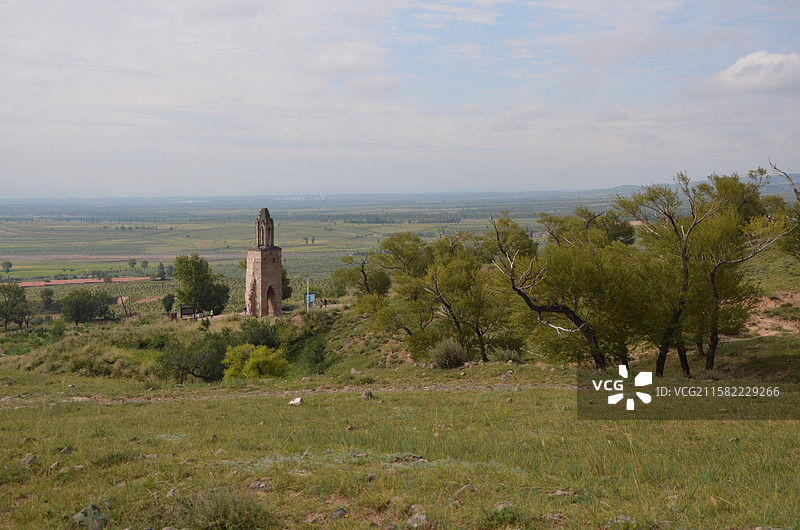 山西大同左云县的八台子教堂遗址图片素材