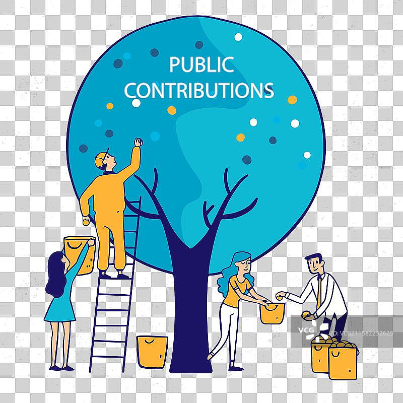 公共贡献概念图片素材