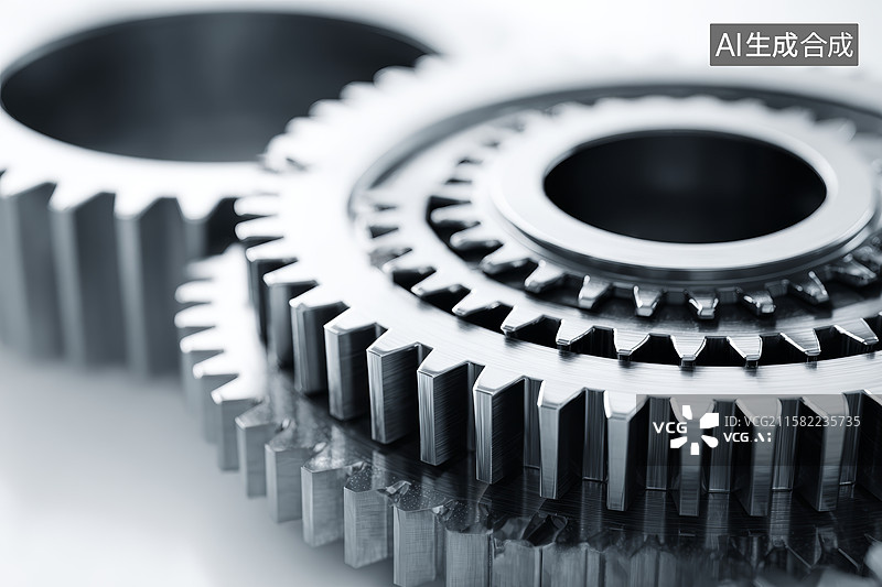 【AI数字艺术】齿轮精密配合图片素材