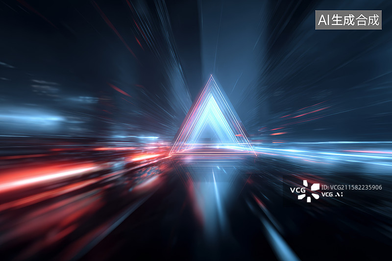 【AI数字艺术】未来科技光影效果图片素材