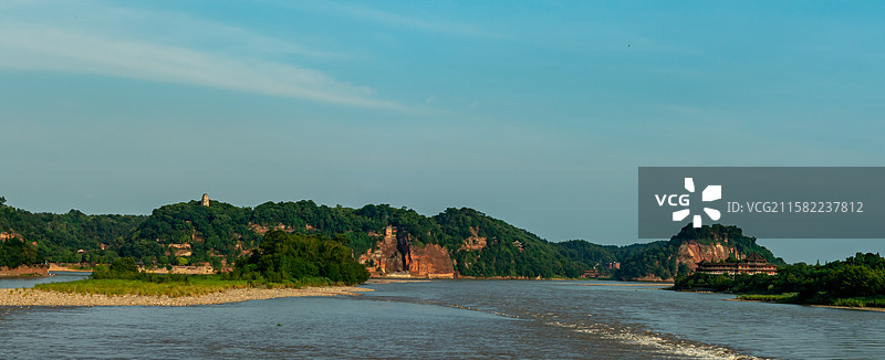 乐山市乐山大佛，乌尤寺图片素材