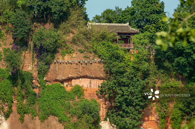 乐山市乐山大佛，乌尤寺图片素材