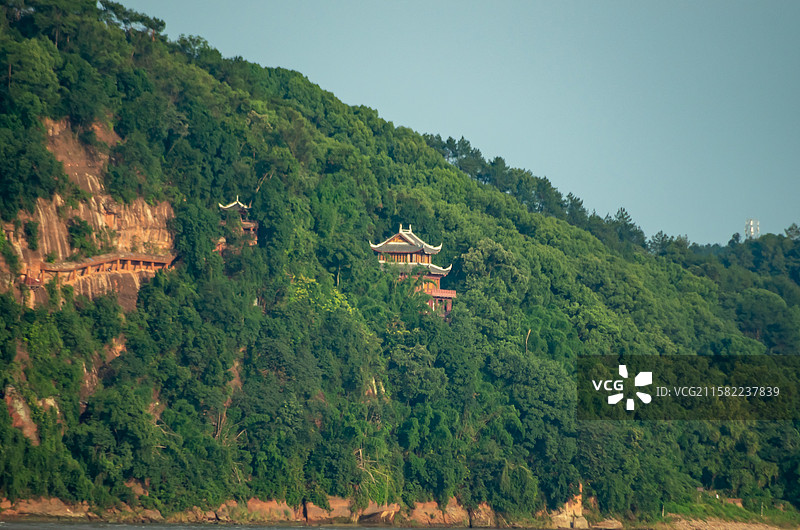 乐山市乐山大佛，乌尤寺图片素材