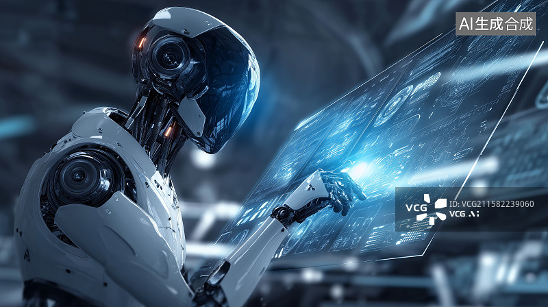 【AI数字艺术】机器人人工智能图片素材