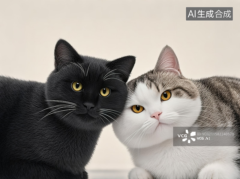 【AI数字艺术】精细猫咪插画图片素材