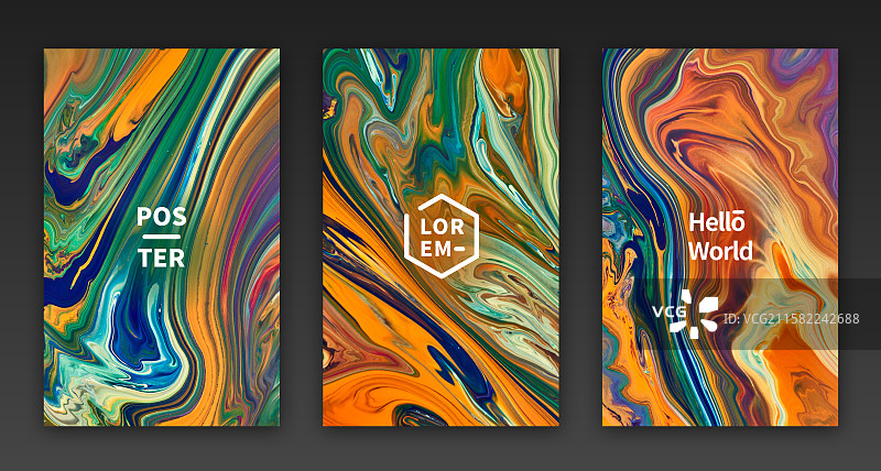 自然抽象流体艺术装饰海报图片素材