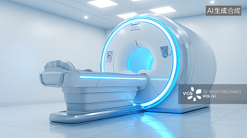 【AI数字艺术】先进科技，核磁共振医疗设备图片素材
