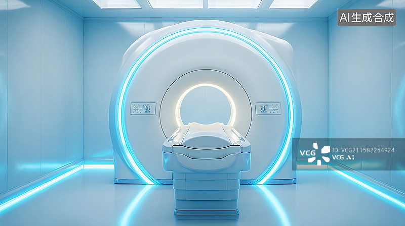 【AI数字艺术】先进科技，核磁共振医疗设备图片素材