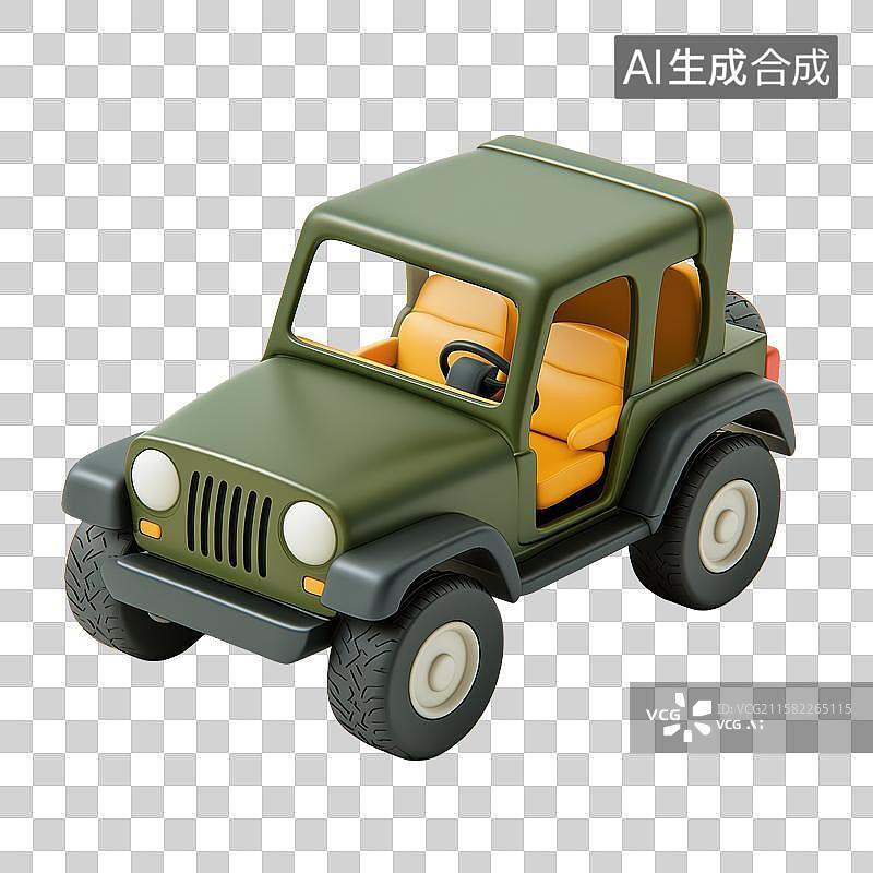 【AI数字艺术】3D三维吉普车jeep越野车图片素材