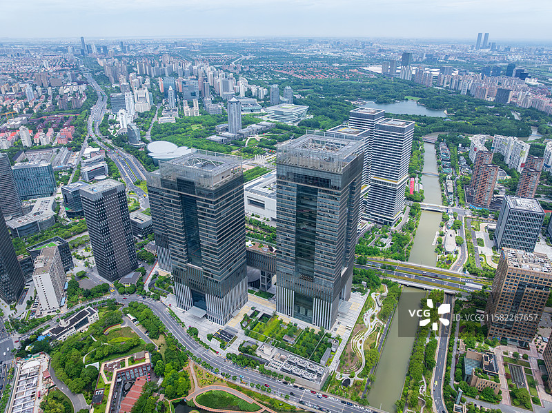 鸟瞰上海证券交易所新大楼图片素材