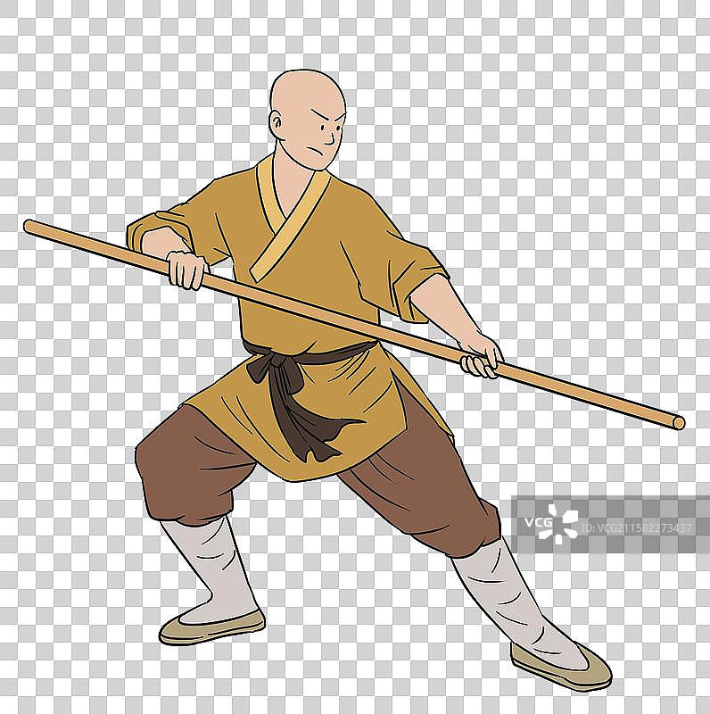 中国风新中式古风古典传统文化古建筑河南嵩山少林寺正门学武术功夫棍术元素插画图片素材