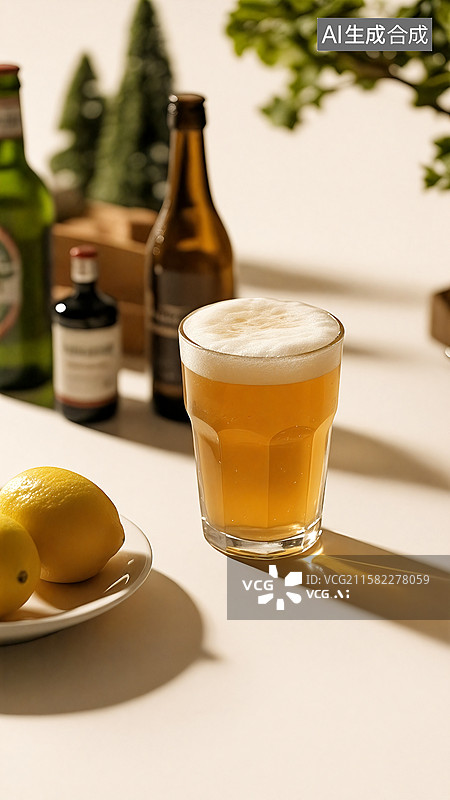 【AI数字艺术】一杯啤酒图片素材
