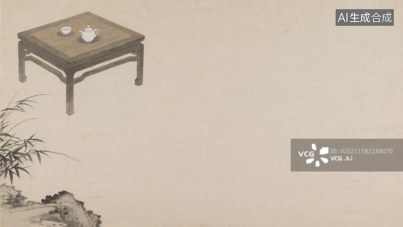 【AI数字艺术】水墨画背景图片素材