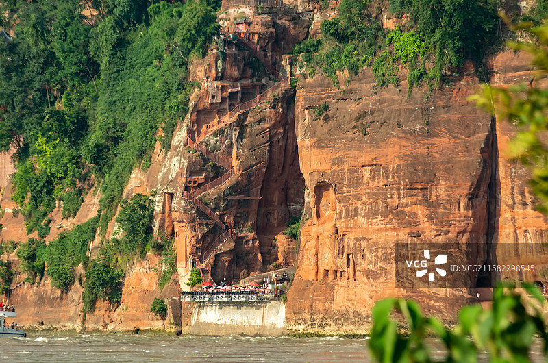 乐山市乐山大佛，乌尤寺图片素材