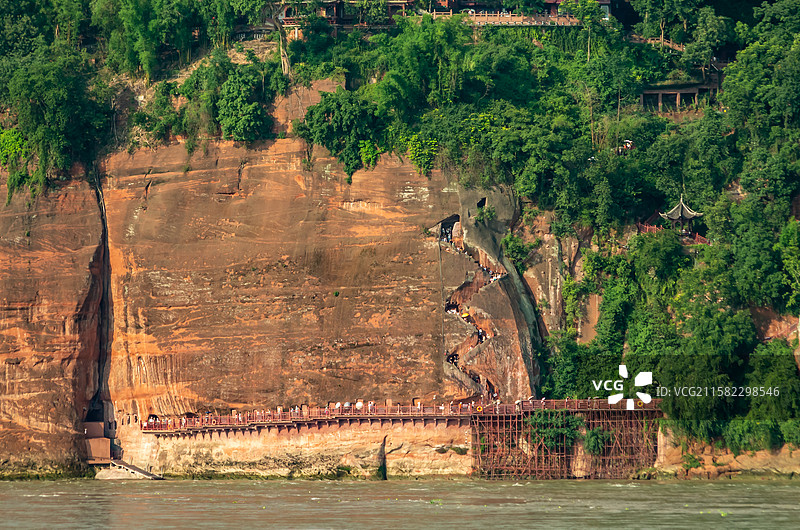 乐山市乐山大佛，乌尤寺图片素材
