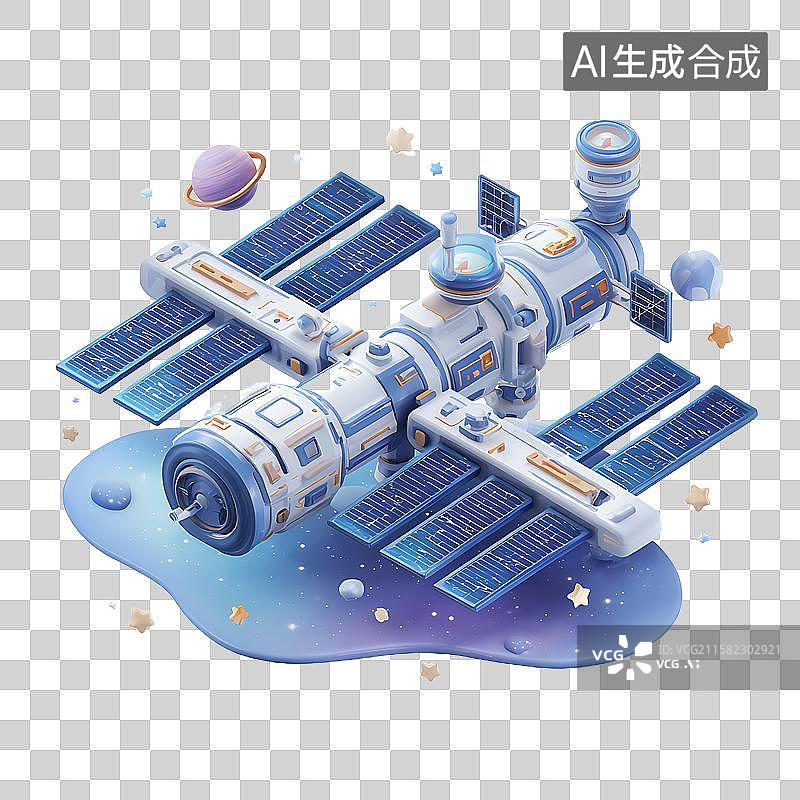 【AI数字艺术】太空空间站图标图片素材