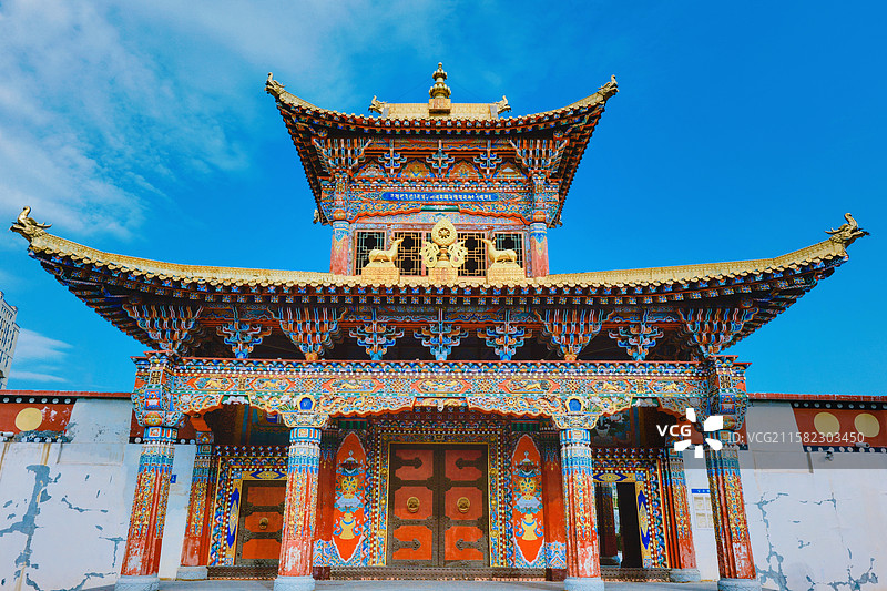 甘肃武威天祝藏语自治县华藏寺景观图图片素材