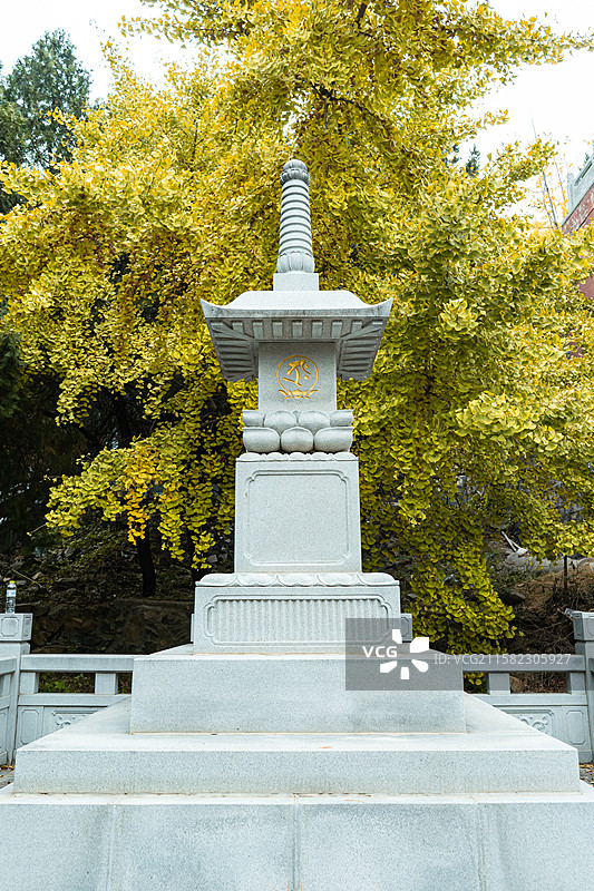 中国国内著名景点拍摄主题，山东泰安泰山白马禅寺的白塔，室内无人图像摄影图片素材
