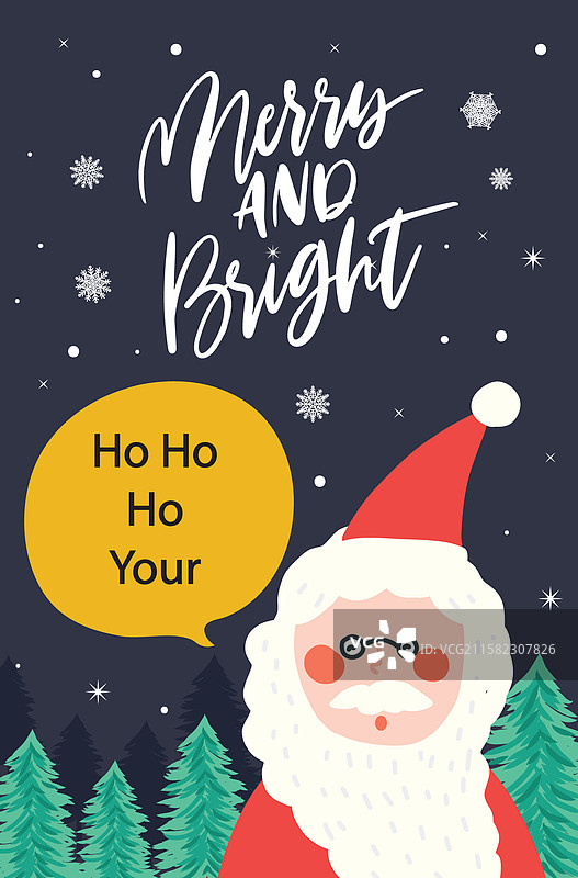 手绘圣诞卡片模板图片素材