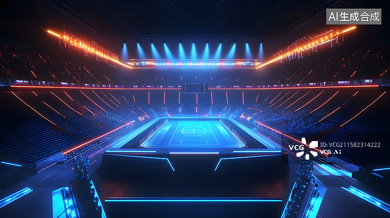 【AI数字艺术】科技感电竞空间图片素材