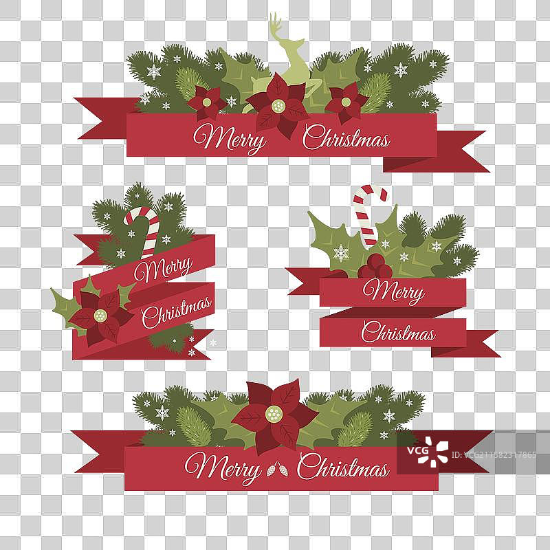 圣诞丝带系列图片素材