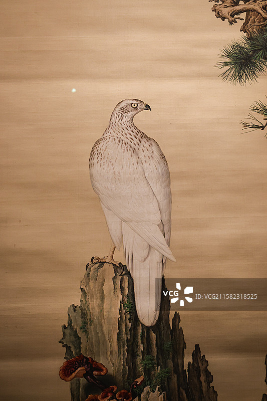 嵩献英芝图轴清代郎世宁万物和生画展故宫博物院藏动物题材绘画特展图片素材