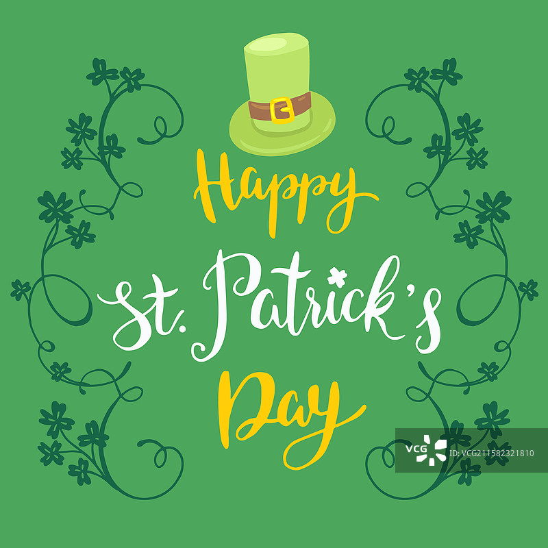 手绘的圣帕特里克节背景图片素材