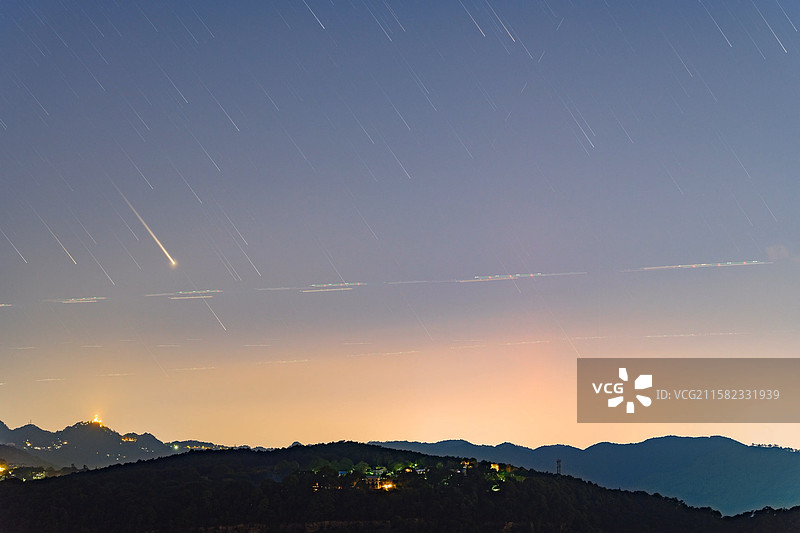 重庆主城流星图片素材