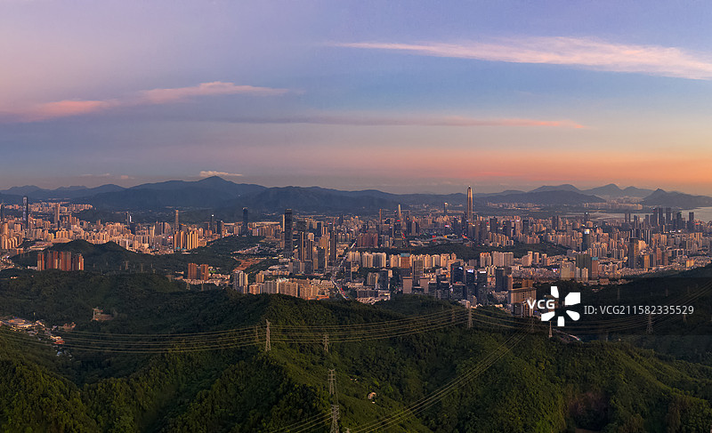 深圳福田CBD全景图图片素材