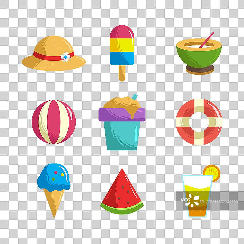 夏季元素集合图片素材